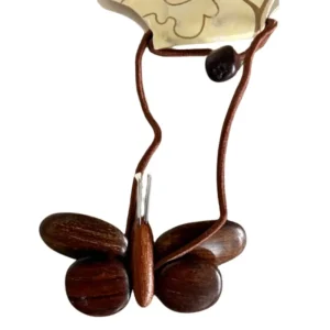 Girls Butterfly wooden Ponytails.